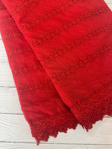 NetKota Hakoba saree with lace border MS6713 RED