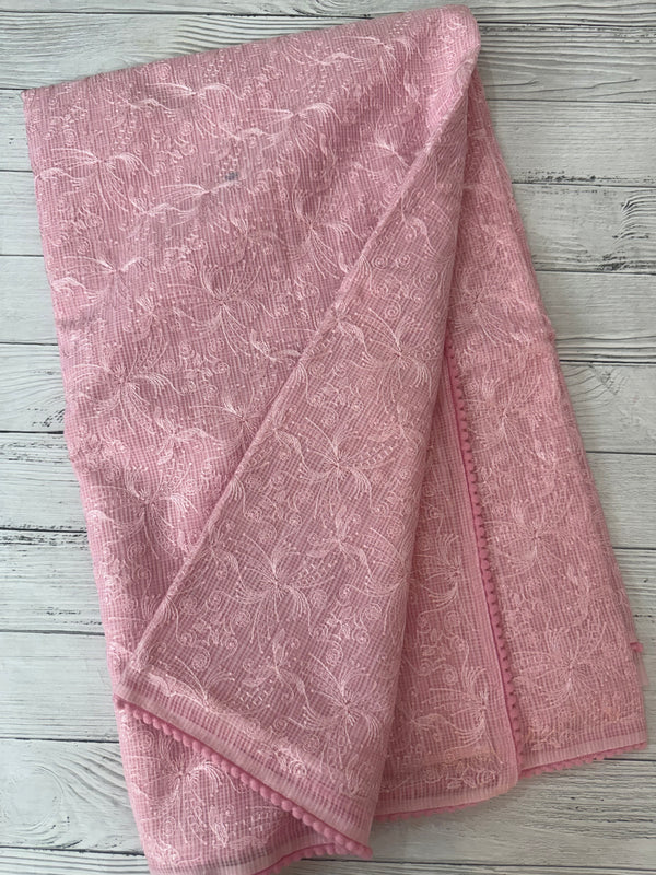 NetKota thread work saree MS22100- Pink