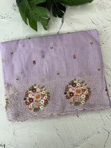 Silky kota embroidery saree MS5407 - Lavender