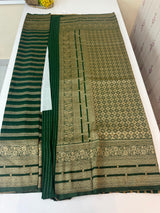 Semi banarasi Khaddi Georgette saree - MS1499 DarkGreen