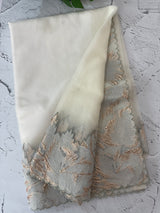 Soft Turkish Organza saree MSOS101 - Offwhite