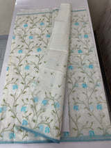 Soft Netkota saree with cross stitch embroidery MSH210