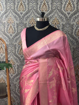 Crepe tissue silk saree with blouse MA32321