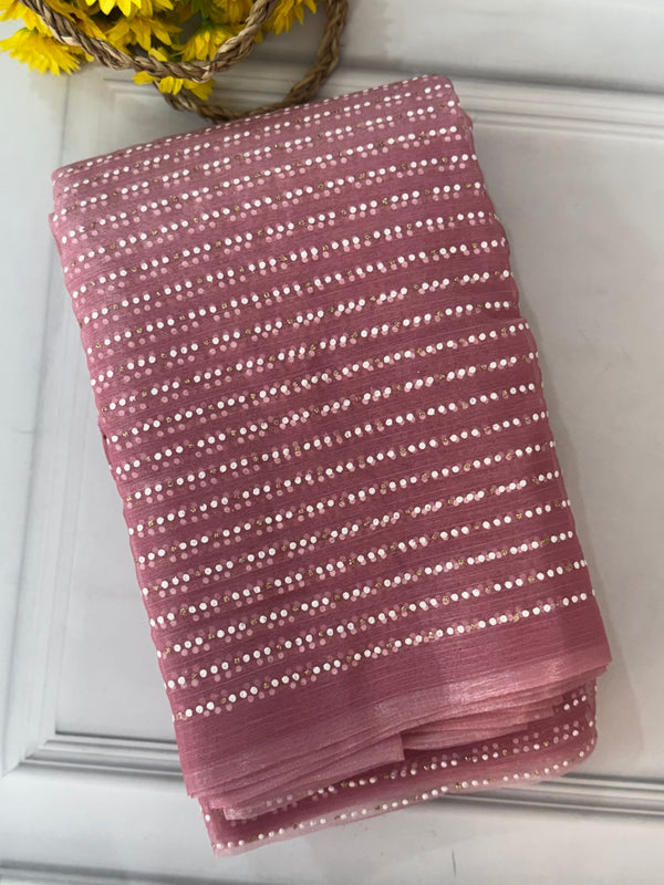 Semi tissue Organza saree MS5788