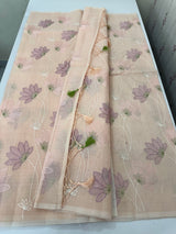 Netkota embriodery saree MS1496 Pastel PeachPink