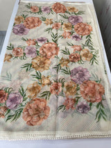 Supernet saree with digital prints and embroidery SKFNSEM