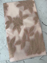 Soft organza saree with tissue appliqué work - MSH916 PastelPeachPink