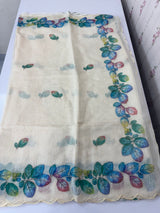 Printed Semi linen saree MLS7850 (1)- Cream