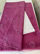 Semi Organza saree with embroidery - MSH375