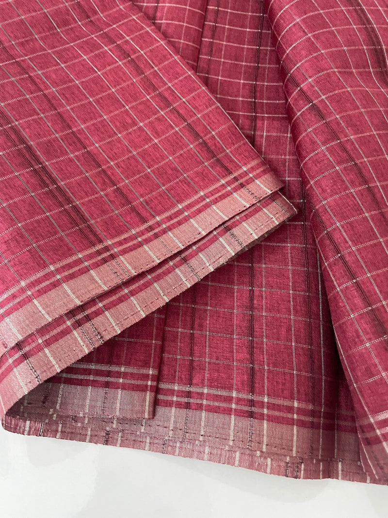 Semi silk saree in check pattern MSR699