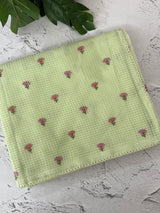Moonga checks saree with embroidery MSH244 Pista