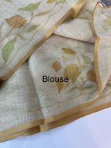 Tissue linen saree MS88651