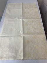 Moonga Kota checks saree with applique work MMC457 Ivory