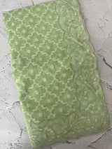 Kota Moonga saree with net applique borders MSH295-PistaGreen