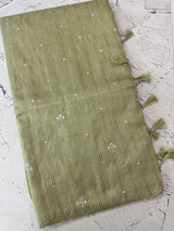 Fancy Chanderi silk saree with blouse MFC217