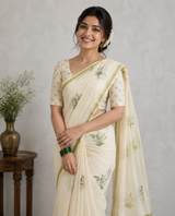 Kerala soft cotton saree - ‘Thalir’