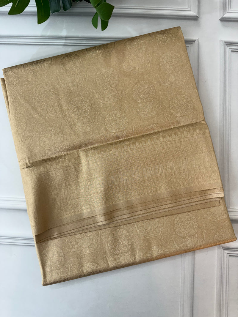 Premium Pastel soft silk Saree - MKP987 Dark Cream