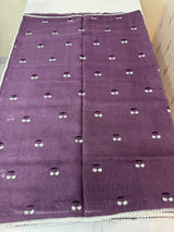 Soft kota checks saree with embroidery - MS9898 Purple