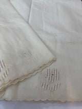 Mul chanderi applique work saree  MSH931 - Offwhite to Palemauve