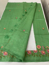 Art tussar saree with embroidery MST677