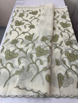 Moonga checks saree with Applique work  MSK765