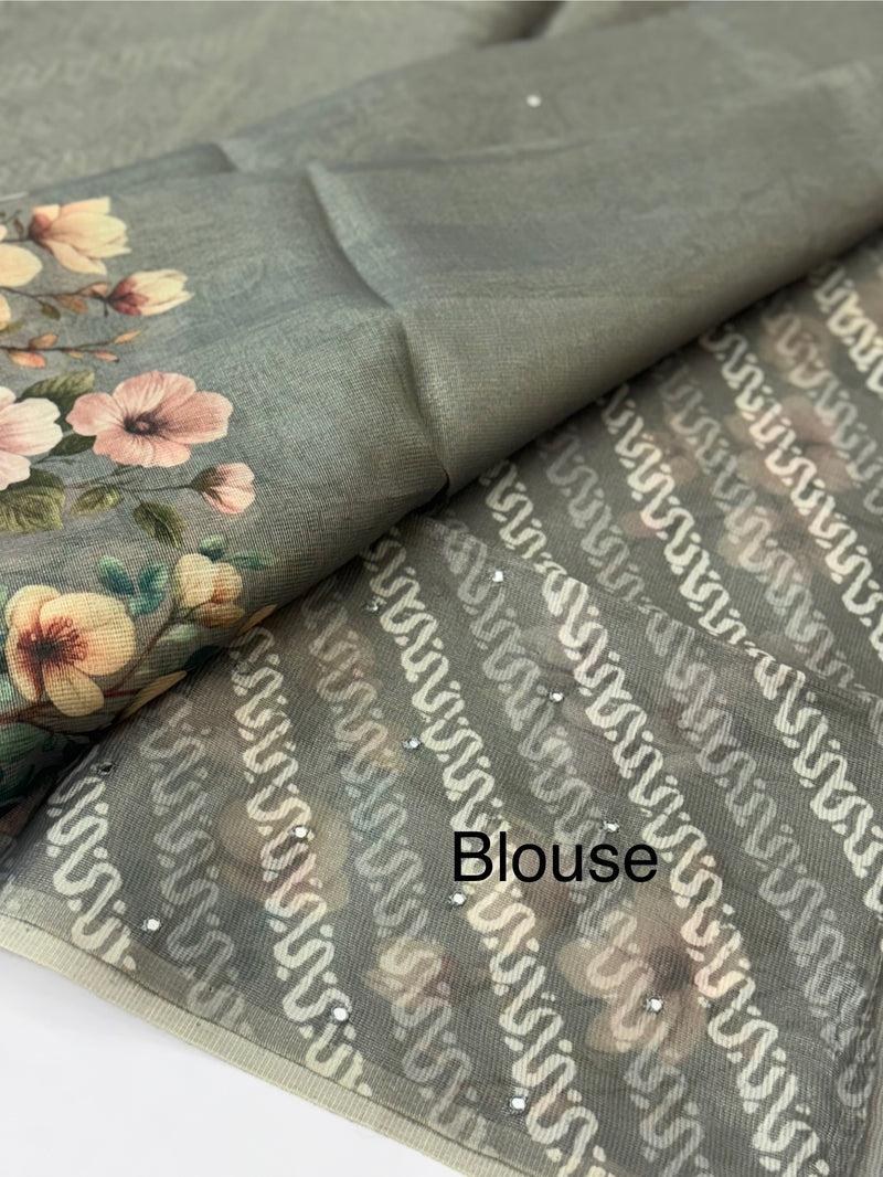 Tissue Silk Saree with digital prints SSKW94