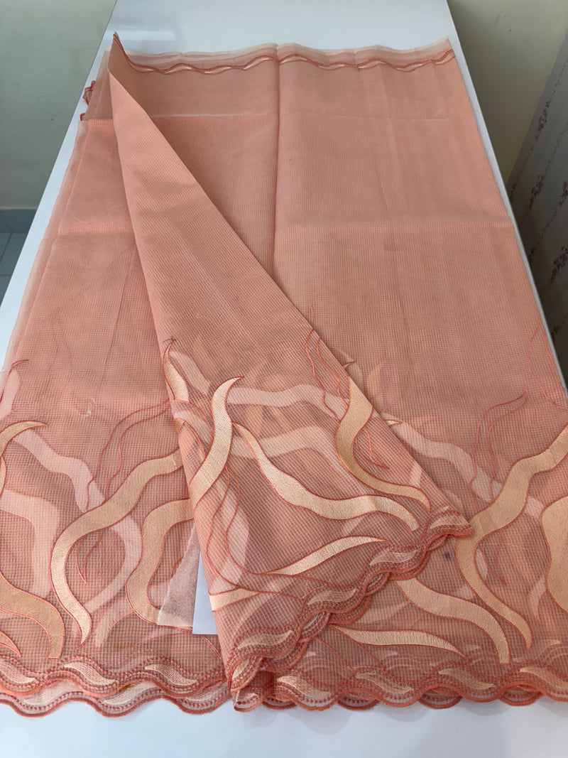 Kota silk embroidery saree  MSH125 - Peach