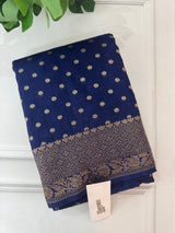 Semi Banarasi Georgette saree MBS2196 DARK BLUE