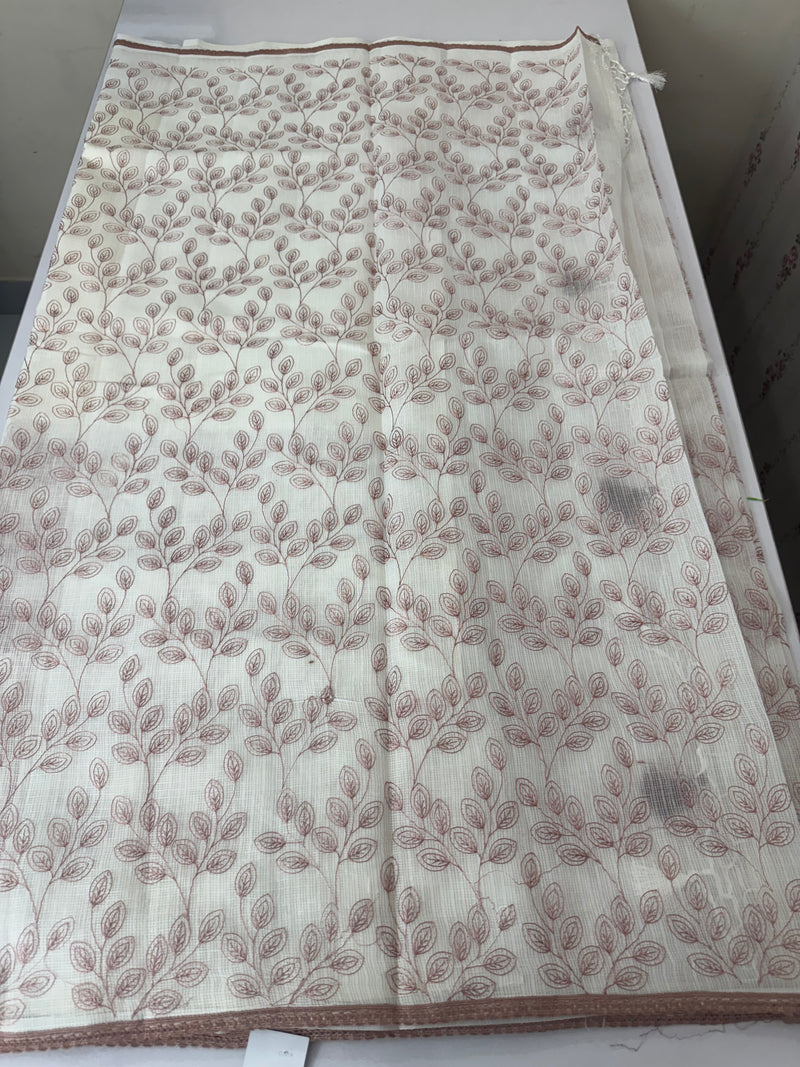 Kota cotton embriodery saree MS1490