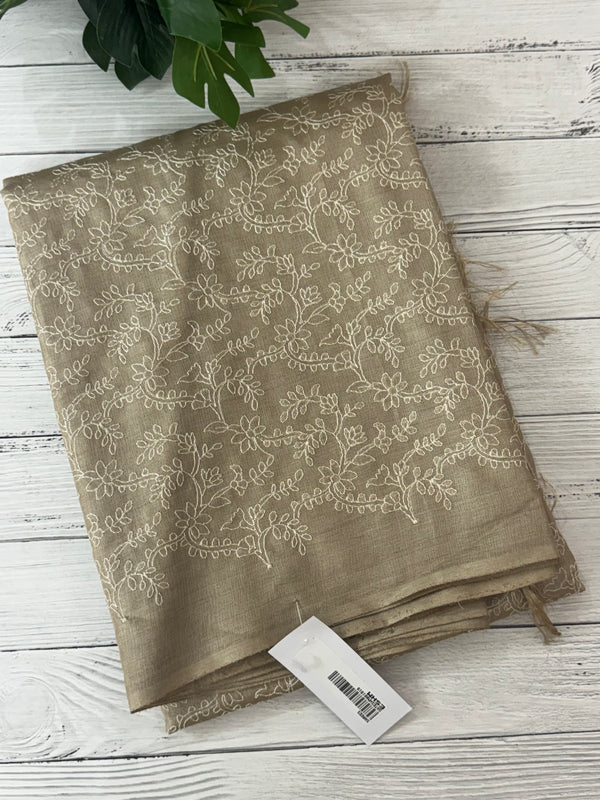 Pure desi tussar silk saree with embroidery - MTSS659