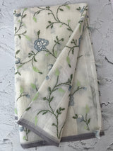 Soft Netkota saree with cross stitch embroidery MSH210