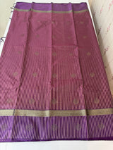 Checks Semi kanchi silk saree with blouse MBS7859