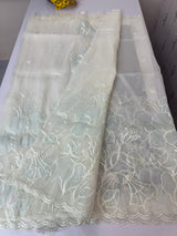 Tissue Organza Applique work saree MS15203