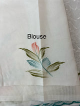NetkKota saree with handpainting and embroidery MS7833