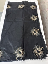 Organza saree with embroidery borders MOS4765 Black