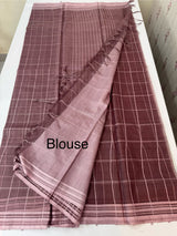 Soft organza saree with thread checks and sequence work MOS867(9)