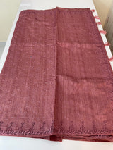 Cutwork Blended Jute - tussar saree MTS9079