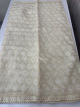 Phulkari NetKota Embroidery saree - MS6009(2) Offwhite