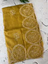 Silky kota saree with embriodery MS16334- Yellow