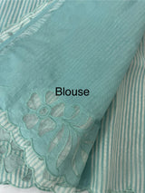 Mul chanderi saree with applique borders MSH111