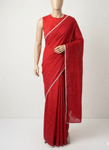 Phulkari Net Kota saree - MS8889 Red (design 1)