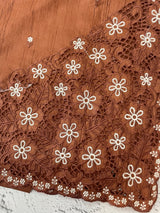 Cutwork Semi tussar saree MTSS680