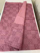 Blended tussar silk saree with embroidery- MSB8543- OnionPink