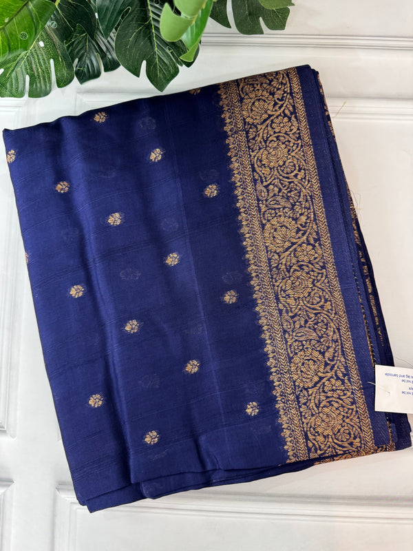 Banarasi Tussar georgette saree  - SMHCSHY RoyalBlue