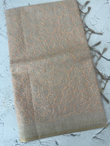 Tissue Silk embriodery saree MS49889