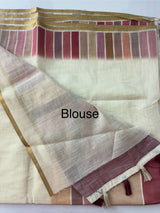 Rainbow semi Linen Saree MLS615- 13
