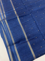 Tussar mix soft silk saree with Retta pettu borders - MST988 DarkBlue