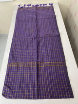 Soft mulcotton saree with zari checks MS4436