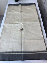 Blended tussar silk saree with hand embroidery MS40488