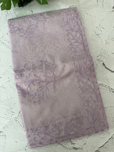 Moonga checks saree with Net Applique borders  MSH157 Lavender